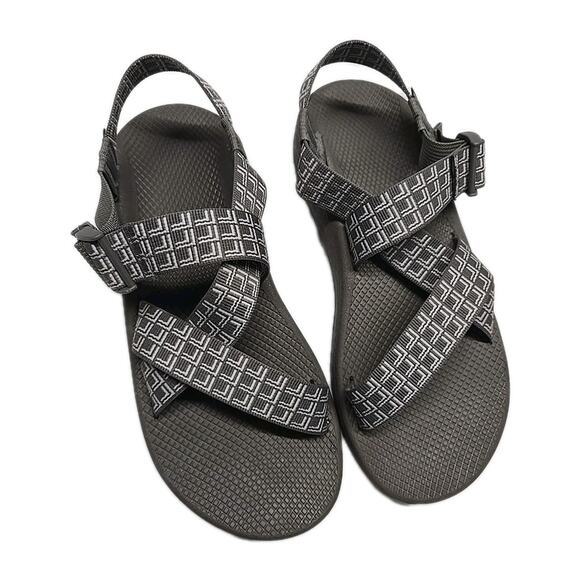 Chaco Mega Z Cloud Mens 13 Sandals Fitz Gray Wide Strap Rugged Buckle Luvseat main image 4